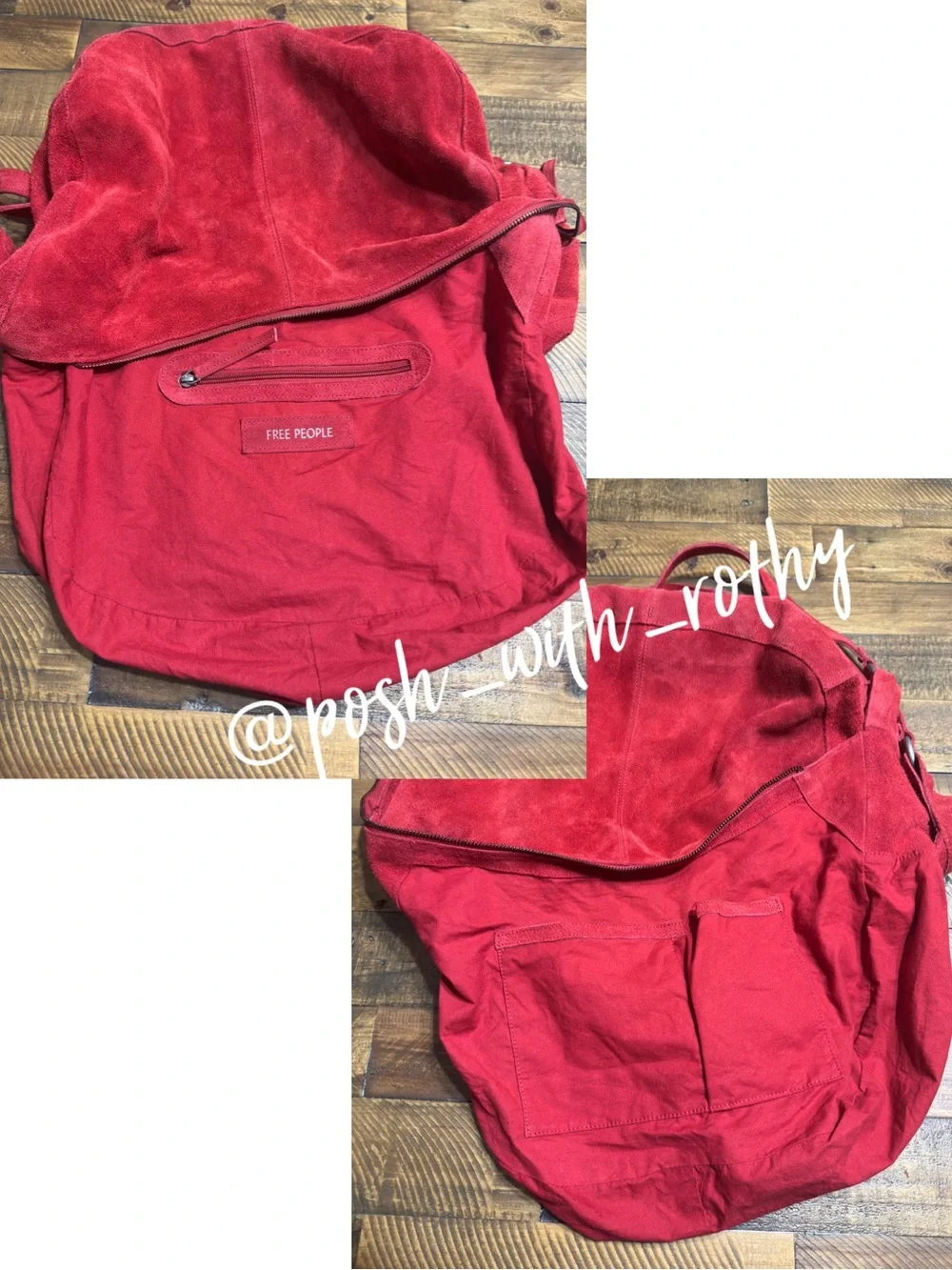 Free People Roma Suede Hobo Tote Bag - Picture 6 of 12